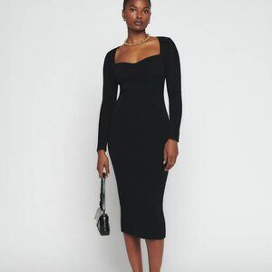 Reformation Tenore Cashmere Sweater Dress Black - Size XS